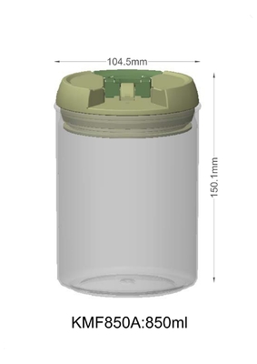 Food Grade Round Shape Plastic Container With Smooth Surface And ODM Cap Color