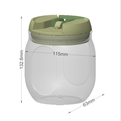 Smooth Surface Food Storage Plastic Container 1200ml Capacity And ODM Sealing