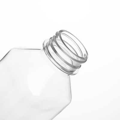 250ml 300ml Clear Plastic Bottles For Juices Beverage Square Shape