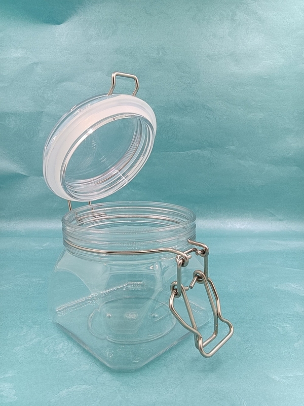 Recyclable Plastic Food Storage Jars With Lids Heat Sealed FDA ISO Certification