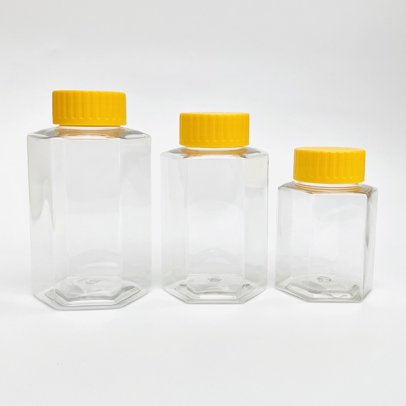 Screen Printing PET Plastic Honey Bottles 250ml 300ml Capacity